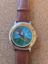 Mickey Mouse Foodball Player  JAZ Disney Watch, Fishing Disney  Watch 90s 7" WRI