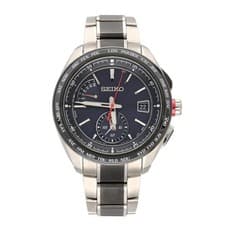 Seiko Brightz 8B63-0AN0 Titanium Solar Radio World Time Watch Used R8041094
