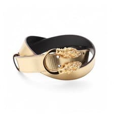 Gucci Belt 75 Leather Double Tiger Head Gold Used