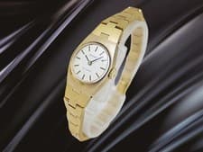 TISSOT STYLIST Watch 17 Jewels No.10517 GP/SS Silver Dial Manual Winding Ladies