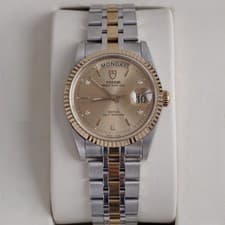 Tudor 76213 Prince Date Day Men'sWatch Automatic36mm Champagne Dial Black Number