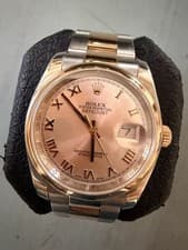 Rolex Datejust 36mm Pink Diamond Dial Two-Tone Oyster Bracelet - 116201