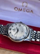 Omega Constellation Gog Leg Pie Pan Ref 168.005 Steel Vintage 1969 Watch + Box