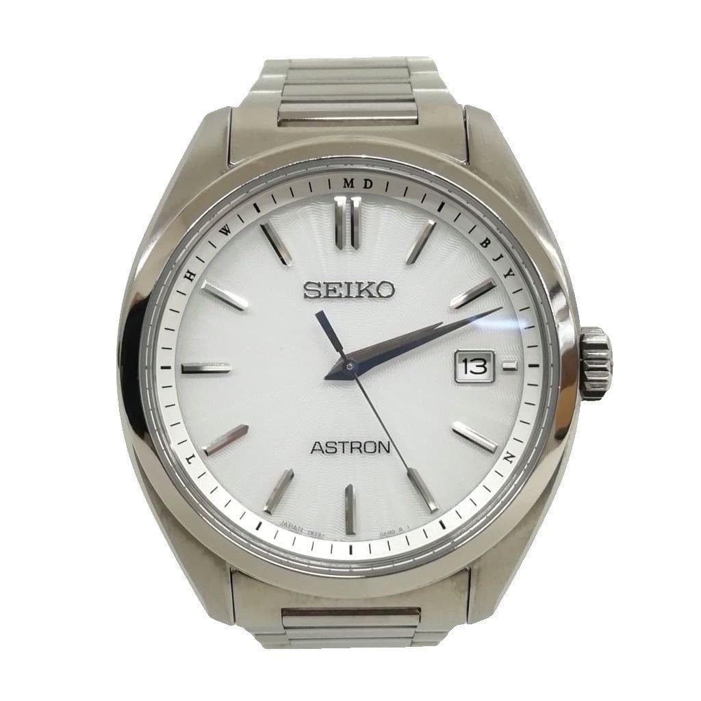 SEIKO 7B72 0AD0 ASTRON Origin radio solar watch titanium white dial