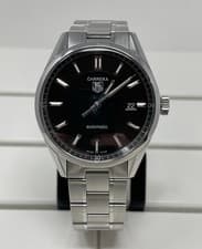 TAG HEUER CARRERA CALIBRE 5 BLACK DIAL 39mm AUTOMATIC WATCH WV211B-3