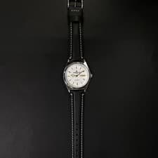 Jaeger LeCoultre Club Automatic Day Date 35mm Vintage Swiss Watch Leather Strap