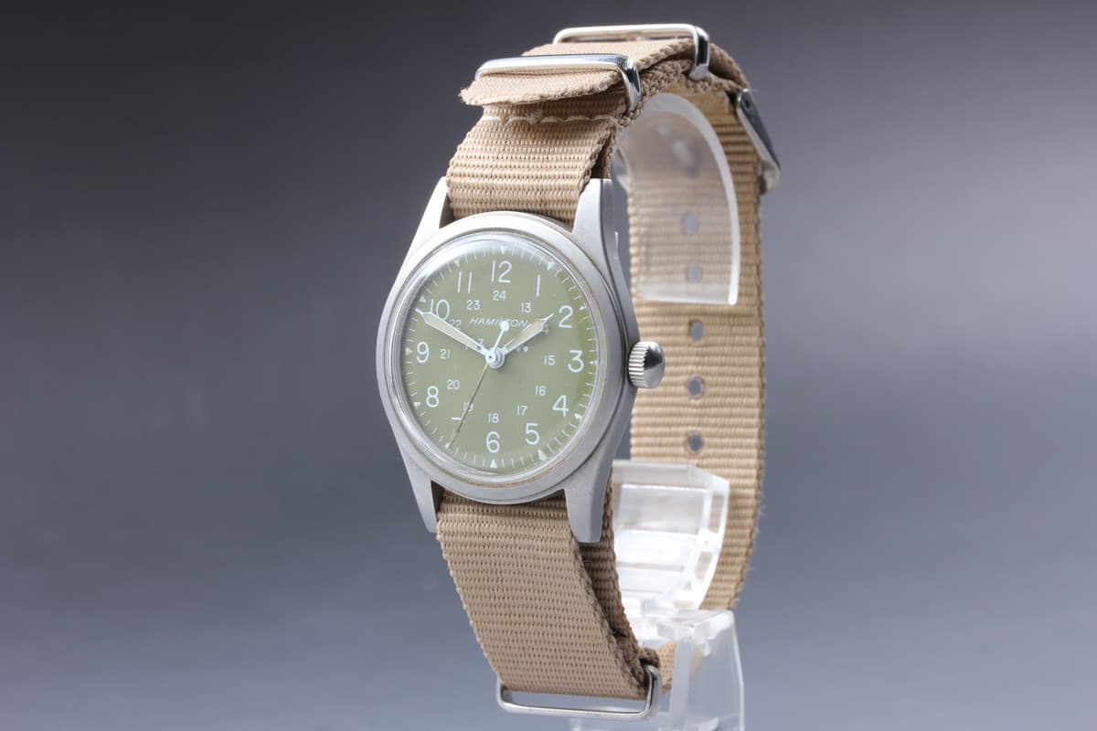 [Near MINT] HAMILTON H3 9219 33mm khaki Dial Manual Men's Watch From JAPAN