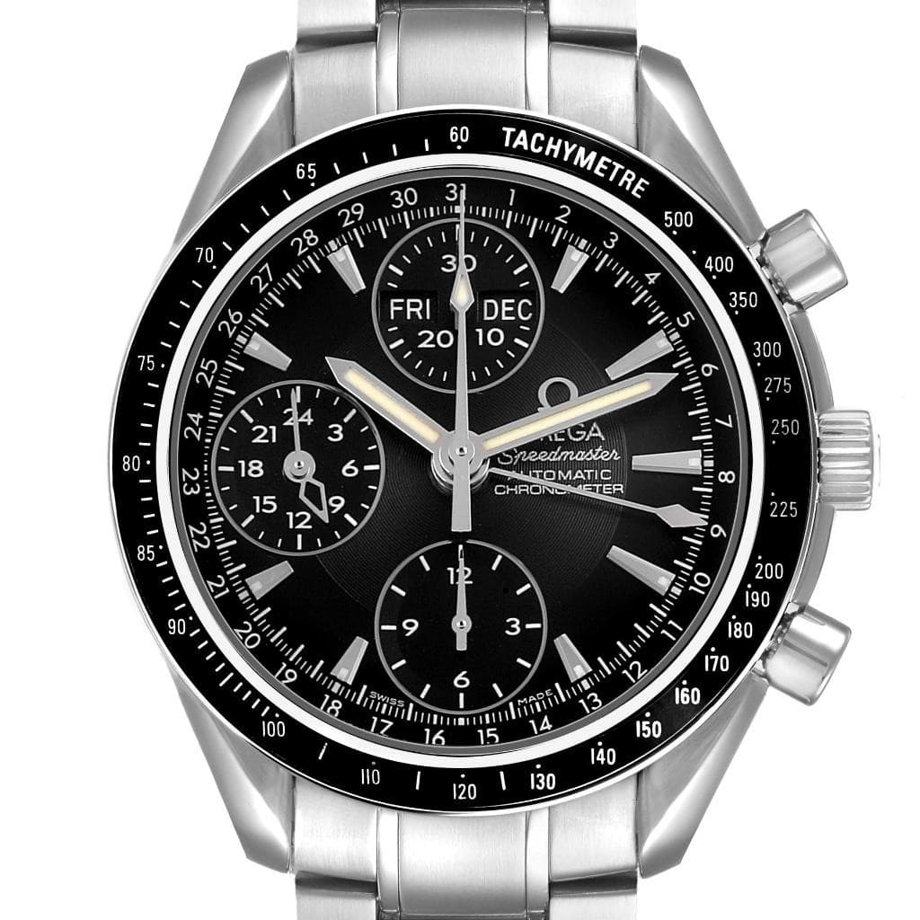 Omega Speedmaster Day-Date 40 Black Dial Steel Mens Watch 3220.50.00