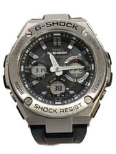 CASIO G-SHOCK Solar Analog Digital Silver Black Watch Excellent JAPAN