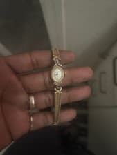 Bulova Vintage Ladies Cocktail Watch 10K Gold Plate w/ Diamonds