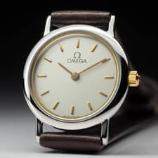 Omega Devil Ladies Quartz Watch Brown Used Excellent Condition