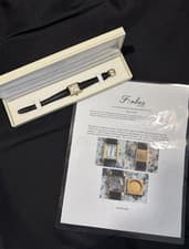 Cartier Tank Plaque Gold Plated Manual Black Leather Strap Roman Numerals 1970s