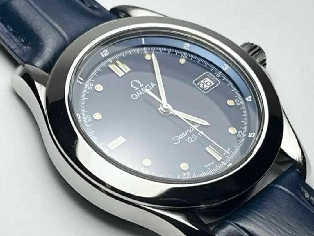 OMEGA Seamaster 120m Quartz Watch Navy Blue Dial 36mm