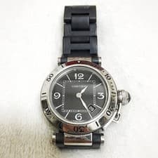 Authentic Cartier Pasha Seatimer Lady Luxury Watch Steel Silver Dial Quartz