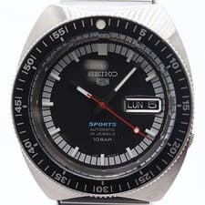 Seiko 4R36-13S0 5537400 Men's Automatic Black Dial Watch Vintage Dress Rare