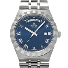 TUDOR WATCH ROYAL 28600 AUTOMATIC DAY-DATE BLUE DIAL STAINLESS STEEL MEN'S F/S