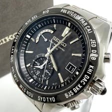 SEIKO Brightz SAGA119 Radio Solar Watch Black Dial Box Extra Links Japan