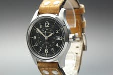 [Near MINT] Hamilton Khaki Field H705950 Black Dial Date Automatic Men's Watch