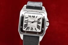 2014 Cartier Santos 100 XL Stainless Steel Silver Dial W20073X8 2656 Full Set
