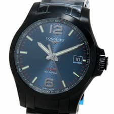 LONGINES Conquest V.H.P L3.716.2.96.6 Blue Dial SS Stainless Steel PVD Watch Bat