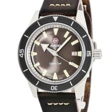 Rado Tradition Captain Cook Auto Men's Watch Brown Dial Stainless Steel Used