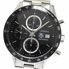 TAG HEUER Carrera CV2010-1 Chronograph Automatic Men’s Watch Used From Japan