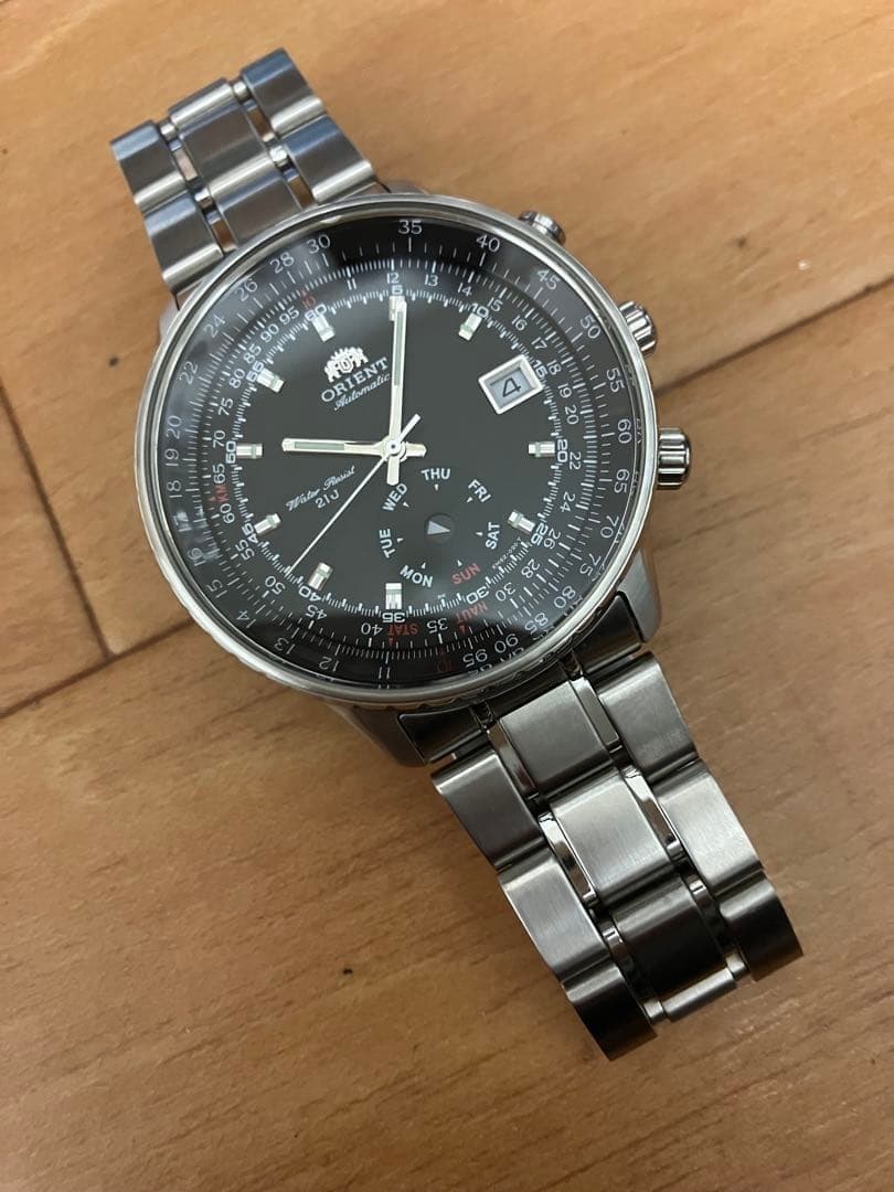 Orient King Master Automatic Watch 41mm Black Dial Day-Date Used