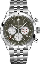 Breitling Super AVI Warhawk Green Dial Stainless Steel Men's 46mm Watch AB0445