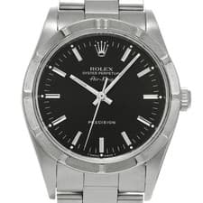 ROLEX Air King 14010 N Serial 1992 Men's Black Stainless Automatic #W1773