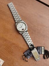 Vintage Watch Zenith Time Command Led Analogue With Tag Nos