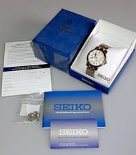 SEIKO Le GRAND SPORT MEN'S WATCH w/ BOX / EXTRA LINKS / INSTRUCTION BOOK / CARDS