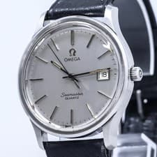 Vintage 1978 *NEAR MINT* OMEGA Seamaster Cal.1342 Qz Push 36mm Genuine Belt Mens