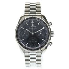 OMEGA Speedmaster Co-axial Chronograph Black Dial Automatic Watch Silver Used b3