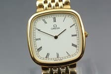 [Near MINT] OMEGA De ville Cal.1378 White Dial Roman Qz 30mm Men's Watch JAPAN