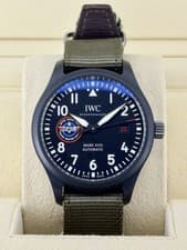 IWC Top Gun Black Dial on Strap iw324712