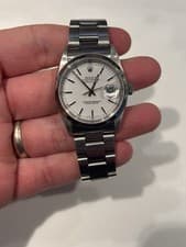 Rolex Datejust Mens Stainless Steel Watch with Oyster Band and White Dial 16200