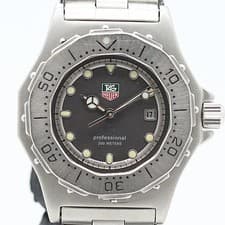 TAG HEUER 932.215 QZ PROFESSIONAL WATCH Gray Dial Ladies Timepiece Premium