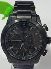 B620-S094917 CITIZEN ECO-DRIVE CHRONOGRAPH BLACK DIAL MEN'S WATCH C1-92