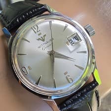 Vintage WITTNAUER Geneve men's manual wind watch Date swiss 1960s