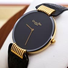 christian dior bagheera 47-153-4 Black Moon Cleaned New Battery working  Auth