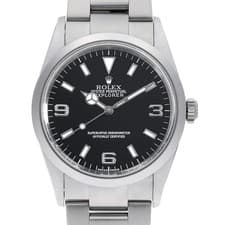 ROLEX Explorer I 114270 black K Number second hand mens