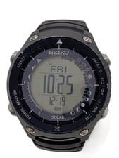 Seiko Solar Digital Watch Rubber Black S833-00A0