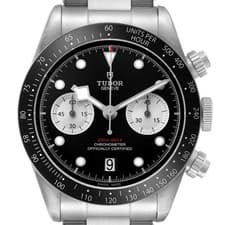 Tudor Black Bay Chronograph Reverse Panda Dial Steel Mens Watch 79360N Box Card