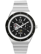 TIMEX Q Timex NASA Apollo 17 TW2Y56700 Sun Moon Black Dial 40mm Men's Watch New