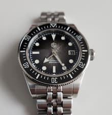 San Martin Miyota Hi Beat Automatic Diver Watch 200m Black Texture Dial