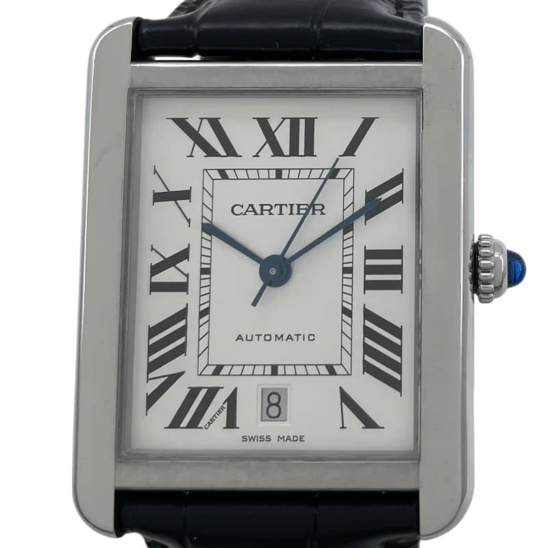 Cartier Tank Solo XL W5200027 Silver Stainless Steel Automatic Mens #OK1127