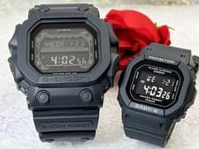 Casio Baby-G G-Shock Tuff Solar GX-56UBB-1JF Black Watch Set Japan Used