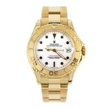 Rolex Yacht-Master Watch 40MM White Index Hour Markers Dial Yellow Gold
