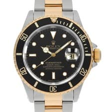ROLEX SUBMARINER Date 16613 black all tritium N Number second hand mens