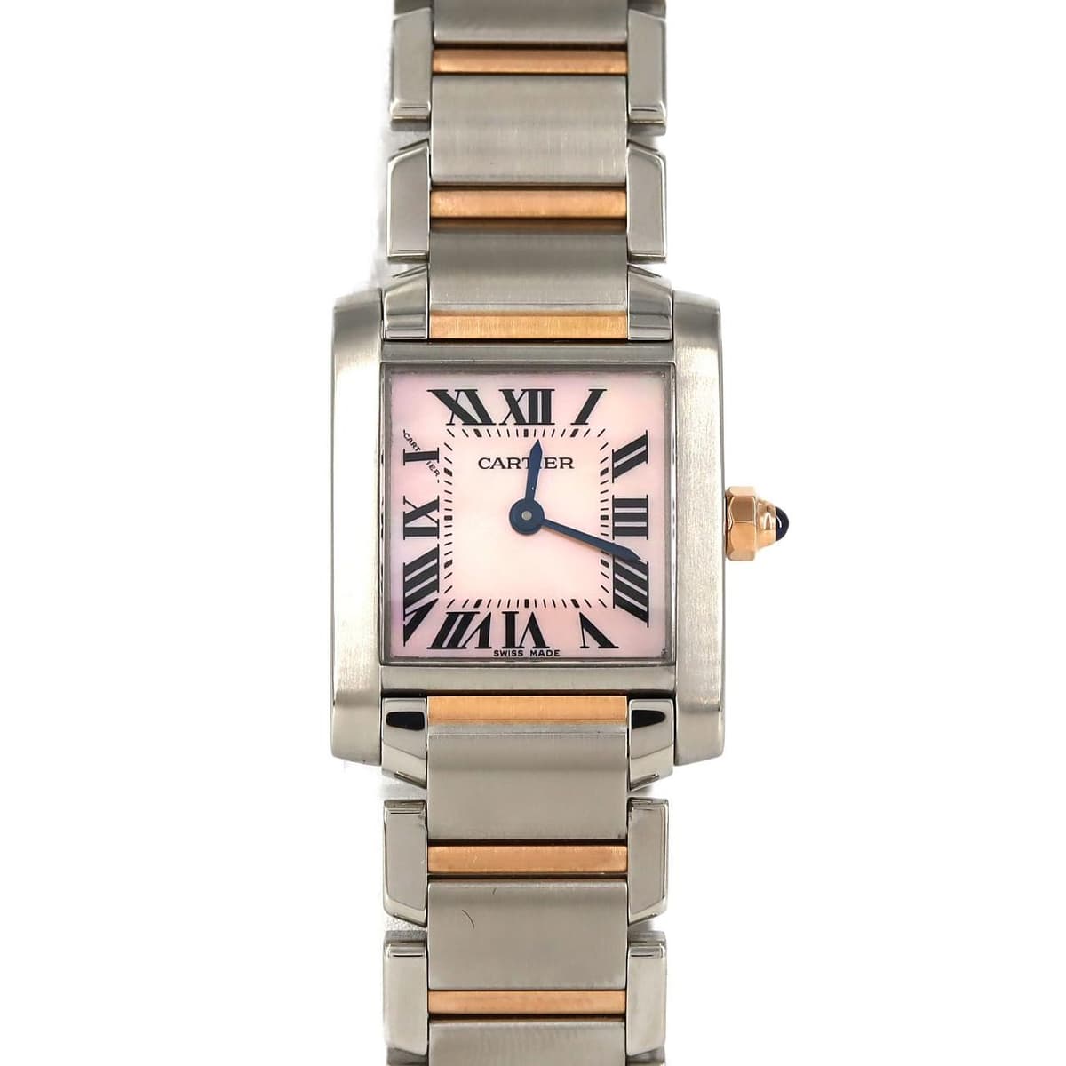 Authentic Cartier Tank Française SM PG Two-tone Watch W51027Q4 SSxPG Quartz...